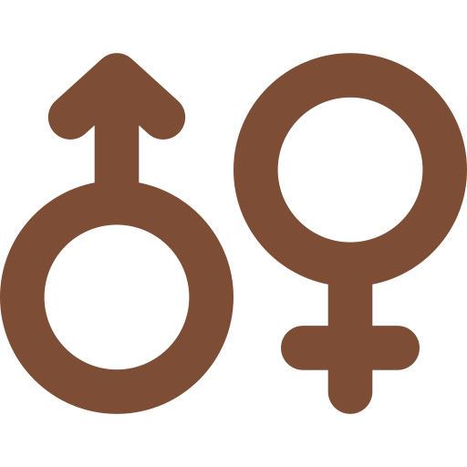 Gender symbol icon, highlighting that women especially post-menopause are more prone to osteoarthritis.
