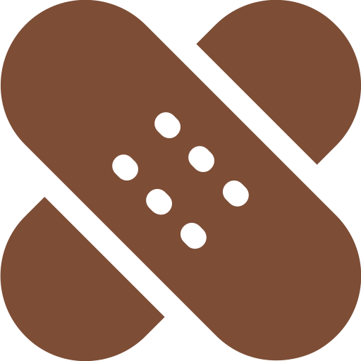Band aid icon depicting lower back injury contributing to sciatic nerve imbalance.