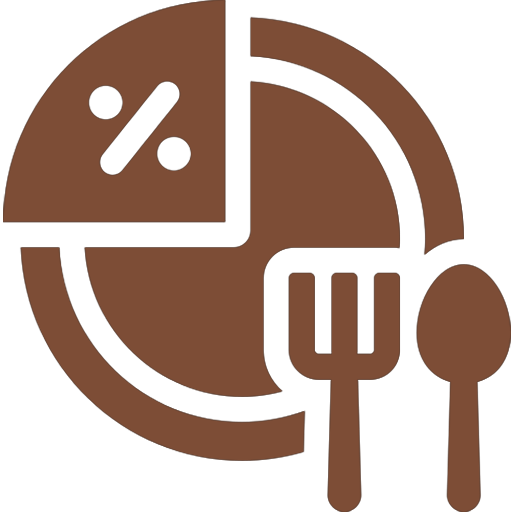 Plate and spoon icon representing a diet high in salt, sugar, and unhealthy fats increasing blood pressure risk.
