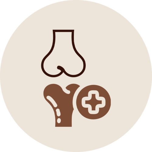 Bone and joint icon with medical cross showing dilatation’s role in easing pain from anorectal conditions
