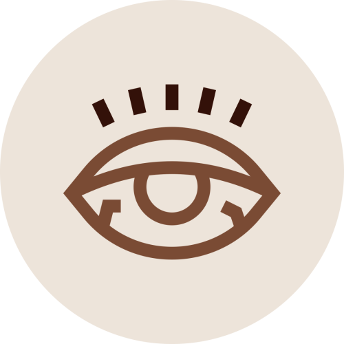 Eye icon with redness lines representing Akshi Tarpanam therapy soothing inflammation and reducing ocular discomfort